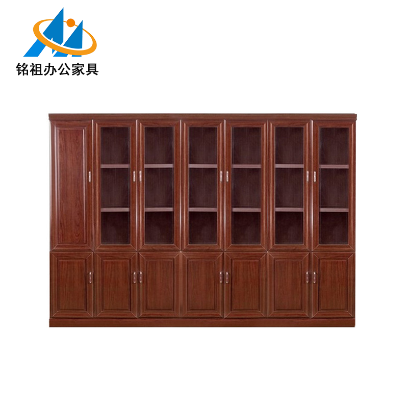七门油漆带玻璃文件柜