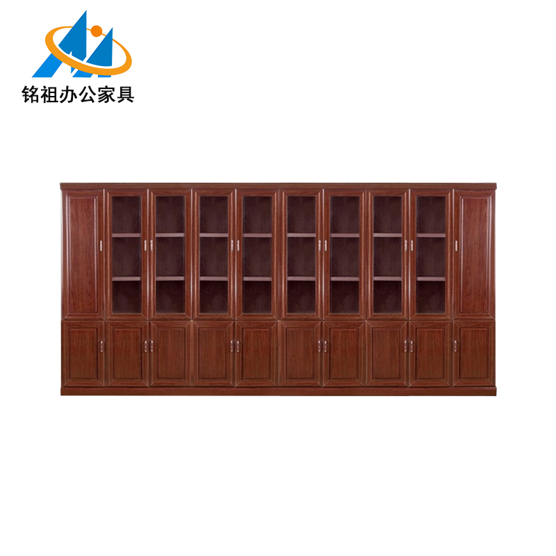 十门油漆带玻璃文件柜